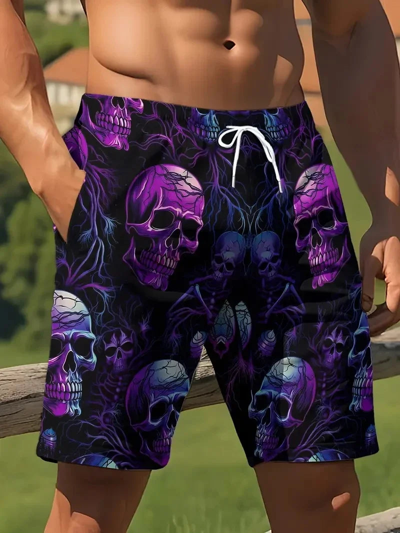 Men 3D Print Beach Shorts