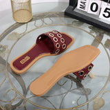 Women’s Fashion Slippers Summer Flat Square Sandals