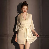 Women Satin Summer Robe Set