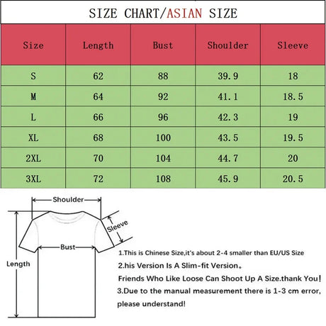 Size chart for Vintage Floral 3D Print V-Neck T-Shirt showing measurements for various sizes.