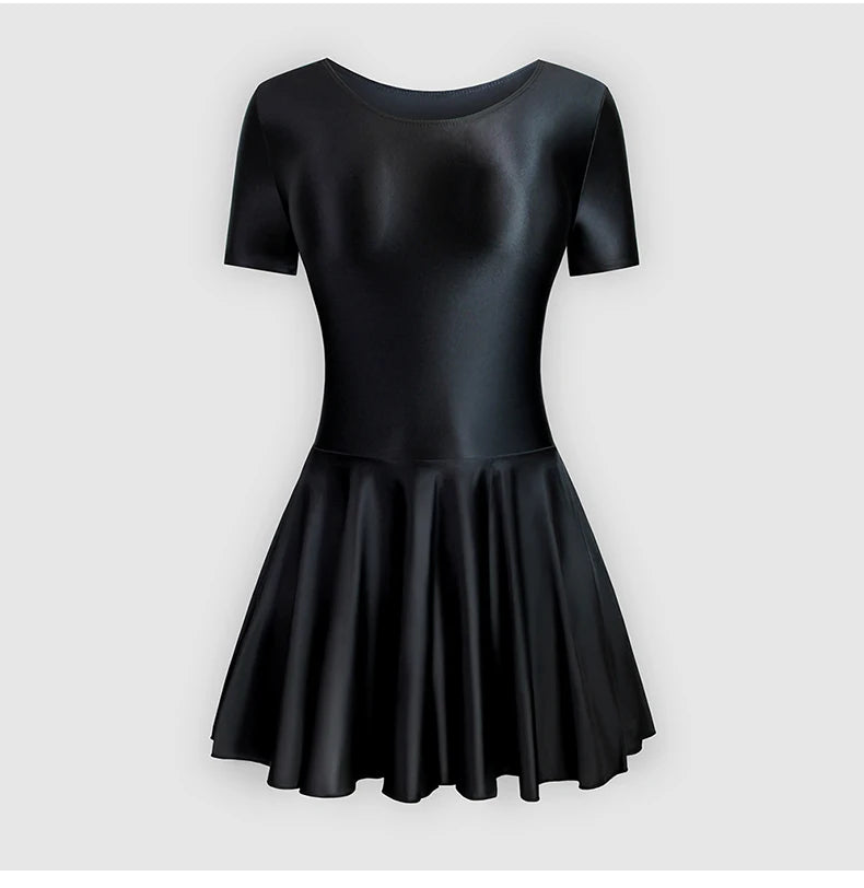 Women Satin Sports Ballet Skirt