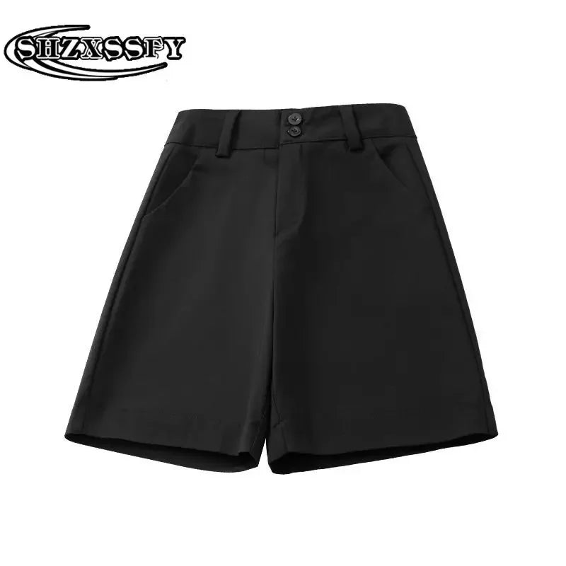 Women's High Waist Linen Shorts