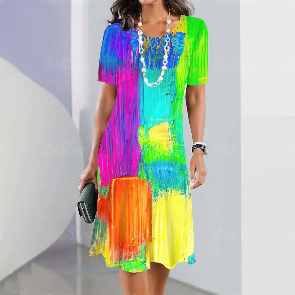 Travel Party Elegant Casual Loose Short Sleeve