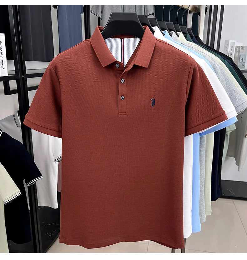 Men Cotton Embroidered Polo Shirt