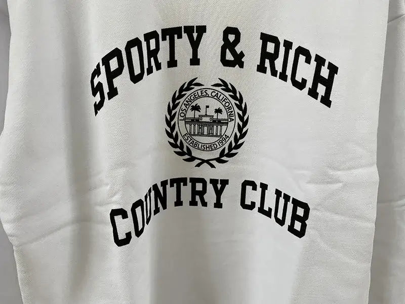 Women Letter Print Sweatshirt Vintage O-Neck Pullover