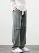Men Retro Wide Leg Jeans