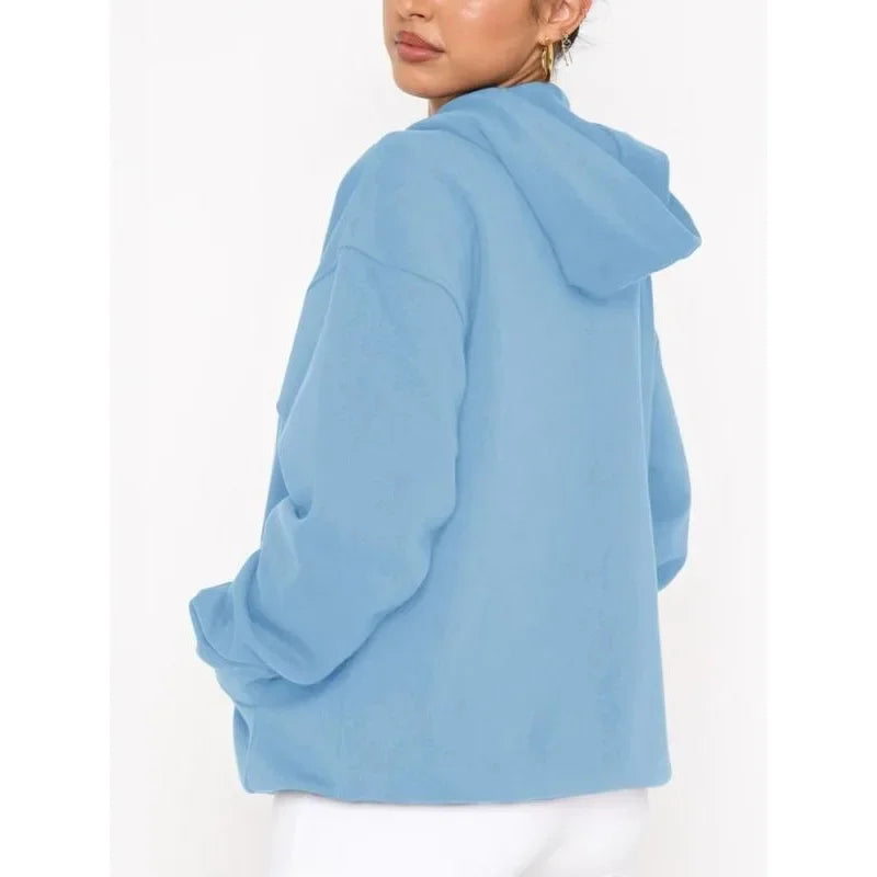 Women's Plus Size Hoodie 1XL-5XL – Solid Pullover