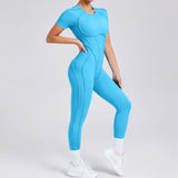 Women Backless Yoga Jumpsuit