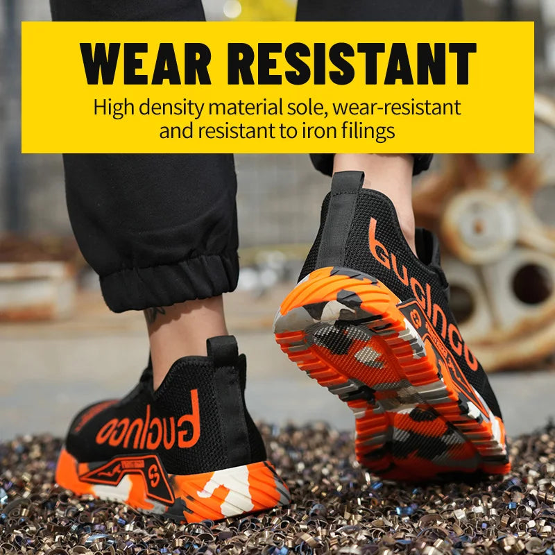 Women Safety Shoes Soft Sole Protective Sneakers