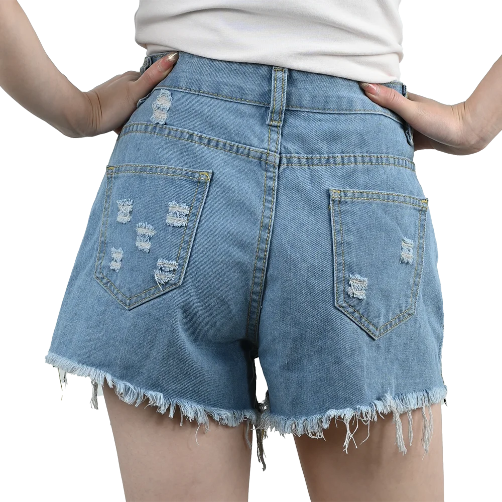 Women’s Ripped High Waist Tassel Jorts