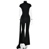 AzureMuse™ – Blue Turtleneck Party Jumpsuit (Classy, Cozy & Sleek)