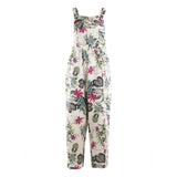 FloraLoom™ – Floral Cotton Linen Jumpsuit (Natural, Breezy & Soft-Touch)