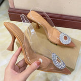 Rhinestone Transparent Heels – Party Sandals