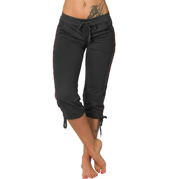 Women Pocket Mid-Rise Cropped Leggings