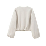 Women Cropped Bomber Jacket