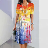 Travel Party Elegant Casual Loose Short Sleeve