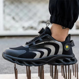 Men Lightweight Rotary Buckle Safety Shoes