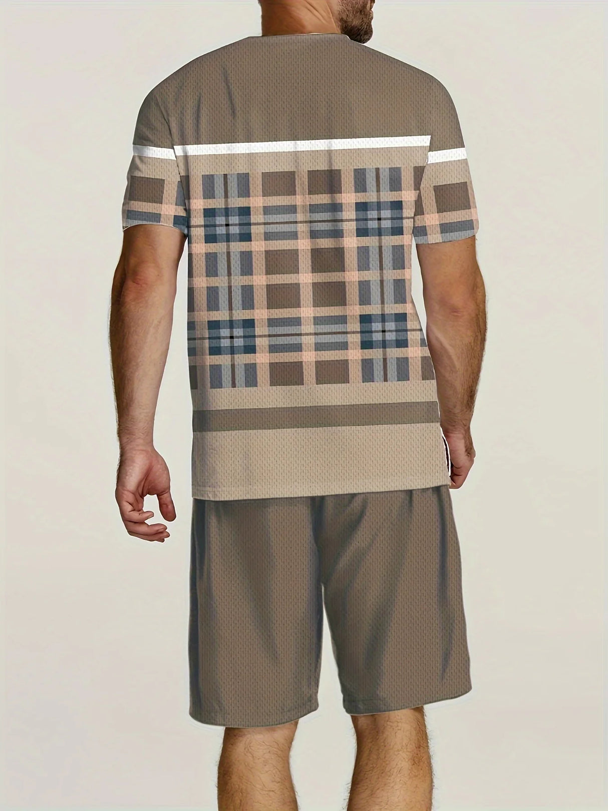 Men Digital Print Shorts Set