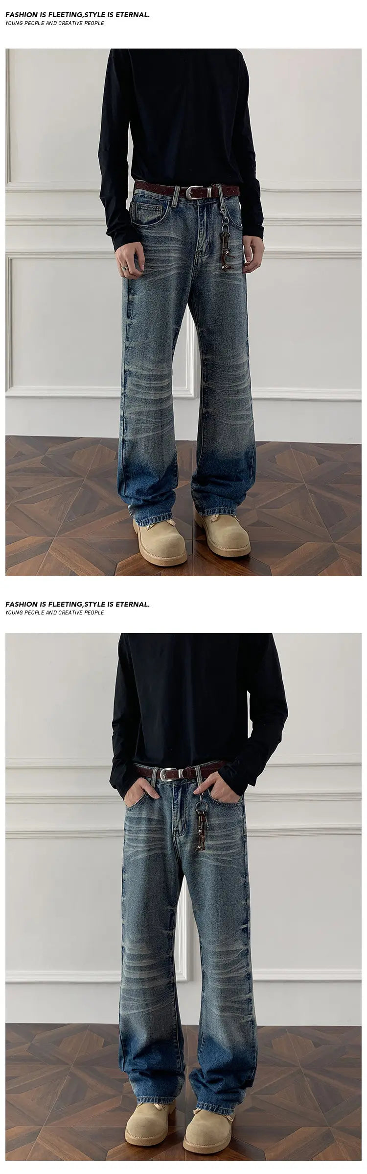 Men's Plus Size Slim Fit Bootcut Jeans