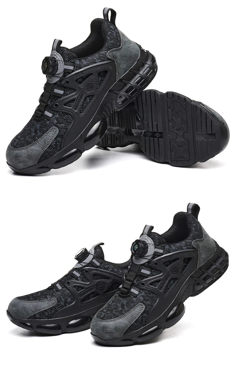 Women Safety Shoes Reflective Steel Toe Sneakers