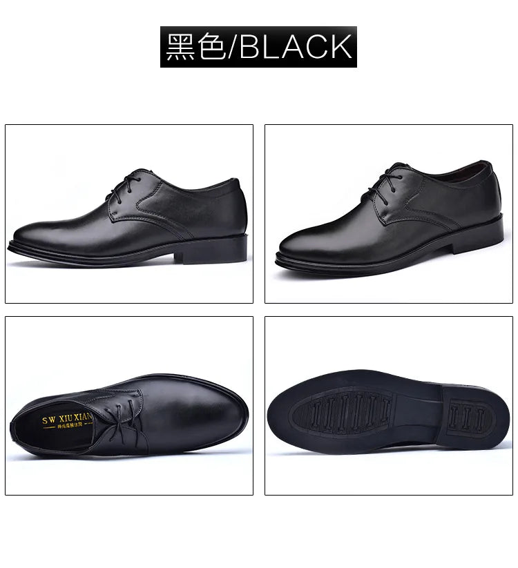 Men’s Black Leather Oxfords