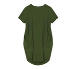 Women Casual Loose Cotton Dress
