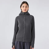 Women Thick Warm Hooded Sports Jacket