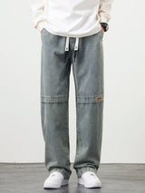 Men Retro Wide Leg Jeans