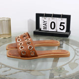 Women’s Fashion Slippers Summer Flat Square Sandals