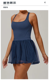 Women Mesh Breathable Tennis Skirt