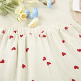 Women Cotton Pajama Set with Hearts