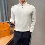 Men's Turn Down Collar Knit Sweater