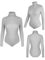 Women High Neck Long Sleeve Bodysuit