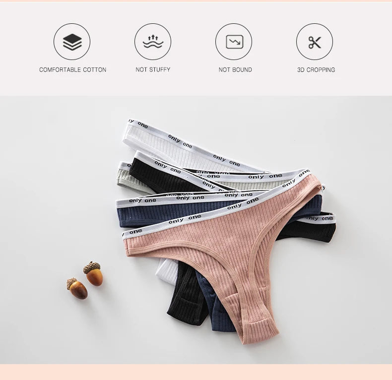 Women Plus Size Cotton Thongs