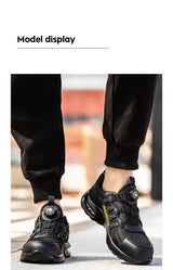 Men Air Cushion Steel Toe Safety Sneakers