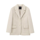FauxForm™ – Faux Fur Straight Blazer (2025 Style, Cozy Meets Chic)