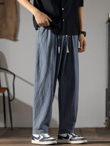 Men Linen Wide Leg Sweatpants
