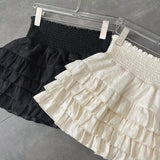 Women Ruffle High Waist Skirt