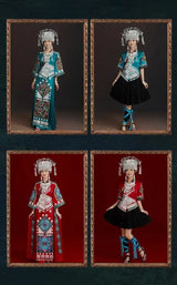 Miao Embroidery Suit festival costume showcasing vibrant traditional attire for women with intricate designs.