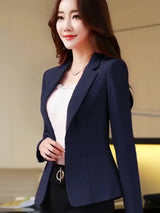 Women Classic Work Blazer Jacket