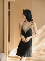 Women Ice Silk Nighty Pajamas