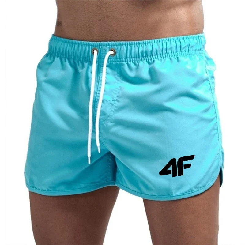 Men Drawstring Swim Shorts