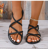 Women Elegant Flat Sandals Summer Footwear