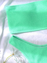 Textured High Cut Bikini