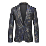 Men's Plus Size Floral Smoking Jacket