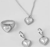 Women’s Round Pearl 3-Piece Jewelry Set