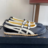 Women Ballet Flats Round Toe Lace Genuine Leather