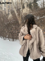 Oversized Faux Fox Fur Winter Coat