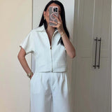 MUJER Cropped Varsity Women's Zipper Jacket