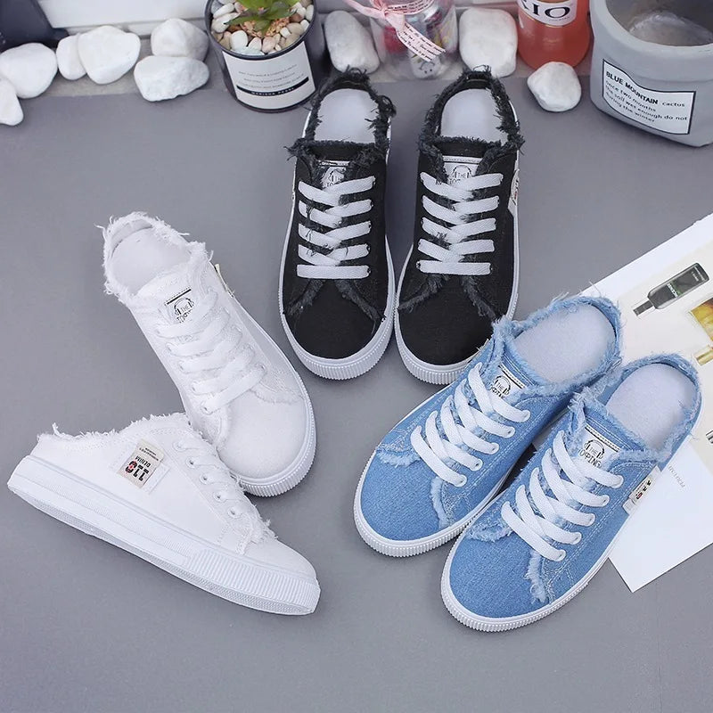 Women Canvas Shoes Classic Lace Up Sneakers